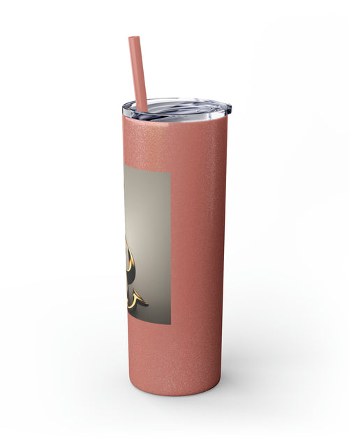 Load image into Gallery viewer, Treble Clef Skinny Tumbler with Straw, 20oz
