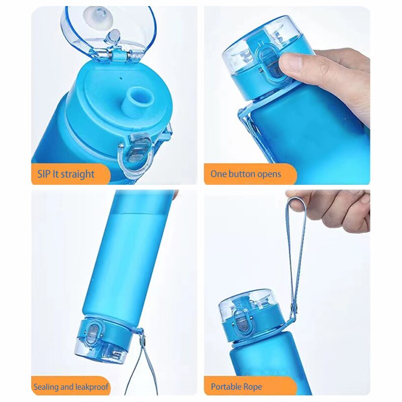 560ml Water Bottle Outdoor Adult Sports Water Cup Portable Plastic