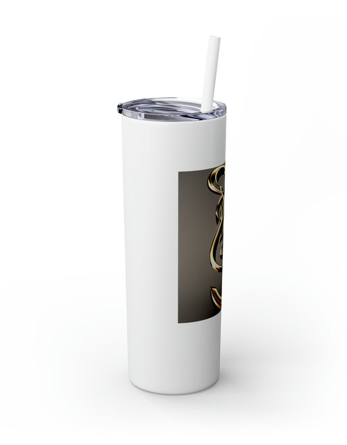 Load image into Gallery viewer, Treble Clef Skinny Tumbler with Straw, 20oz
