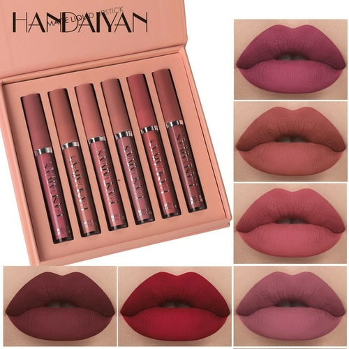 Load image into Gallery viewer, 6/12pcs Women Fashion Matte Liquid Lipstick Set Sexy Red Pumpkin
