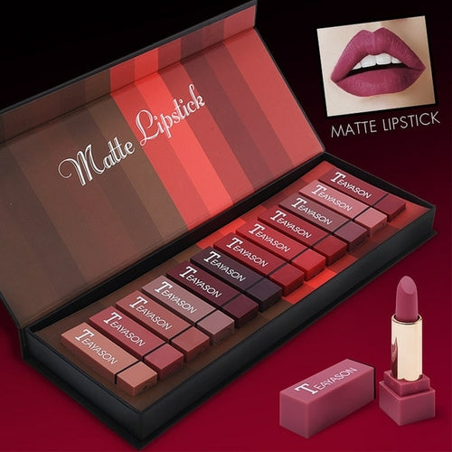 Load image into Gallery viewer, 6/12pcs Women Fashion Matte Liquid Lipstick Set Sexy Red Pumpkin
