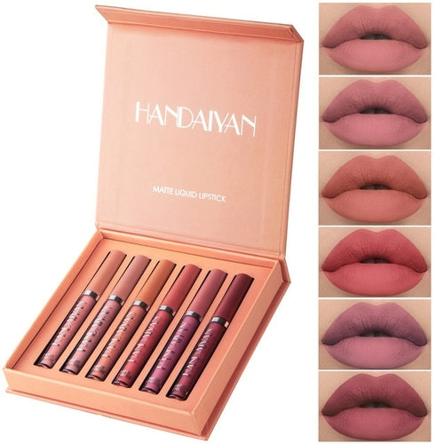 Load image into Gallery viewer, 6/12pcs Women Fashion Matte Liquid Lipstick Set Sexy Red Pumpkin
