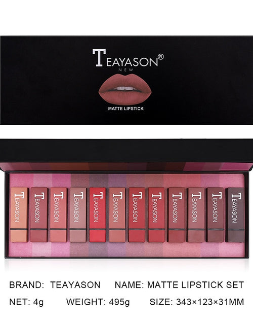 Load image into Gallery viewer, 6/12pcs Women Fashion Matte Liquid Lipstick Set Sexy Red Pumpkin
