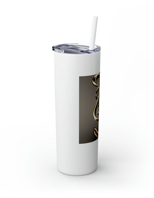 Load image into Gallery viewer, Treble Clef Skinny Tumbler with Straw, 20oz
