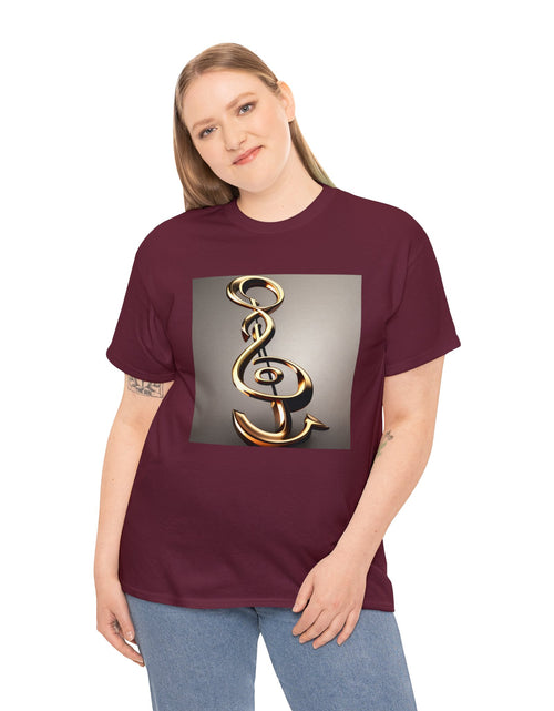 Load image into Gallery viewer, Treble Clef Unisex Heavy Cotton Tee
