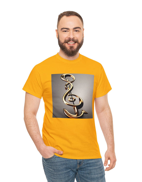 Load image into Gallery viewer, Treble Clef Unisex Heavy Cotton Tee
