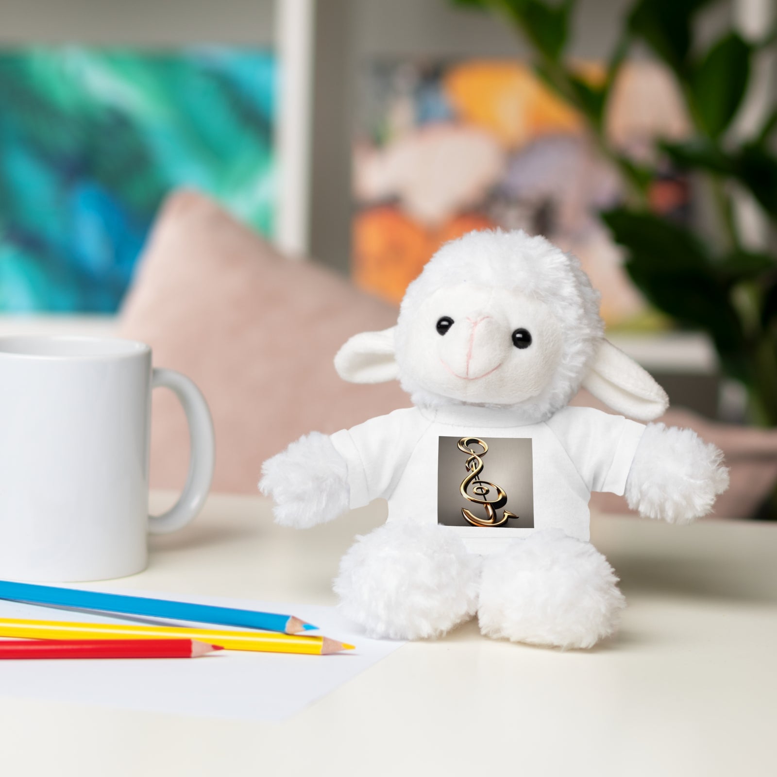 Treble Clef Stuffed Animals with Tee for Valentine