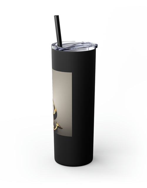 Load image into Gallery viewer, Treble Clef Skinny Tumbler with Straw, 20oz
