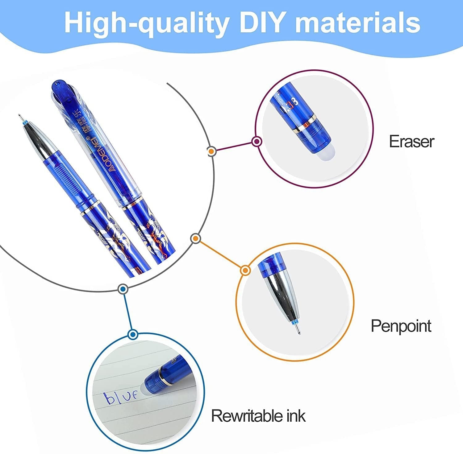 Wholesale Pens Stationery | School Erasable Pen | Erasable Gel Pen |