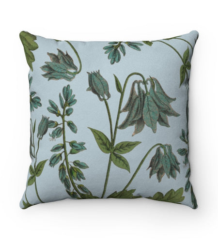 Bluebell Blossoms Double Sided Print Faux Suede Home Decor Cushion