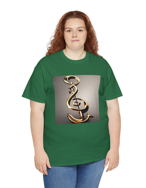 Load image into Gallery viewer, Treble Clef Unisex Heavy Cotton Tee
