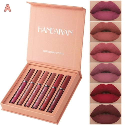 Load image into Gallery viewer, 6pcs/pack Waterproof Lipgloss Makeup Lightweight Matte Lip Cosmetics
