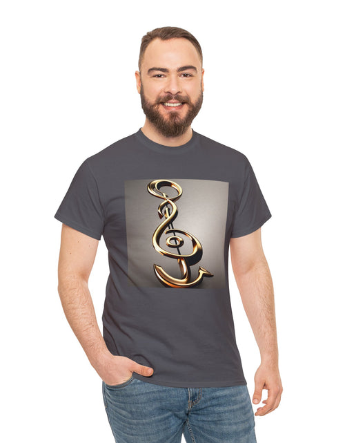 Load image into Gallery viewer, Treble Clef Unisex Heavy Cotton Tee
