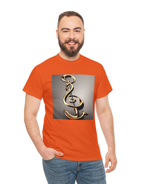 Load image into Gallery viewer, Treble Clef Unisex Heavy Cotton Tee
