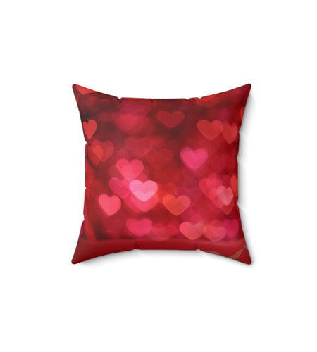 Valentine Spun Polyester Square Pillow