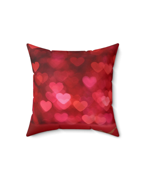 Load image into Gallery viewer, Valentine Spun Polyester Square Pillow
