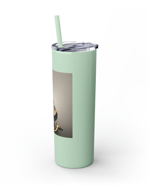 Load image into Gallery viewer, Treble Clef Skinny Tumbler with Straw, 20oz
