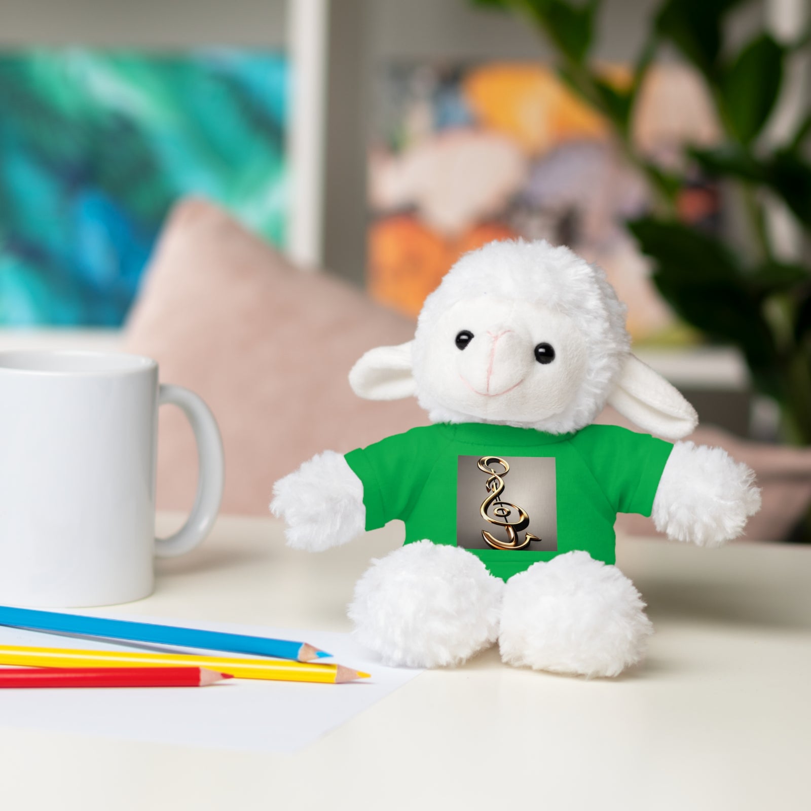 Treble Clef Stuffed Animals with Tee for Valentine