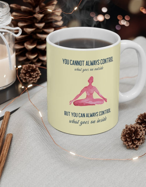 Load image into Gallery viewer, Yoga But You Can Always Control What Goes On Inside Mug
