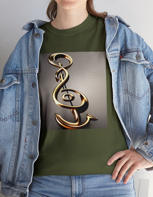 Load image into Gallery viewer, Treble Clef Unisex Heavy Cotton Tee
