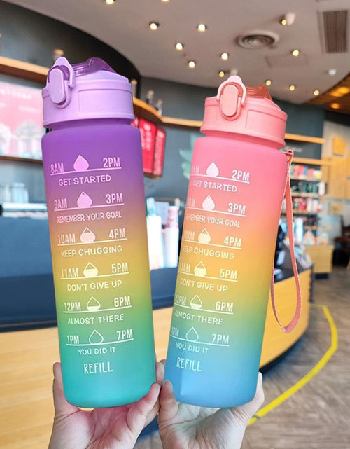 Load image into Gallery viewer, 900ml Water Bottle Motivational Sport Water Bottle Leakproof Drinking
