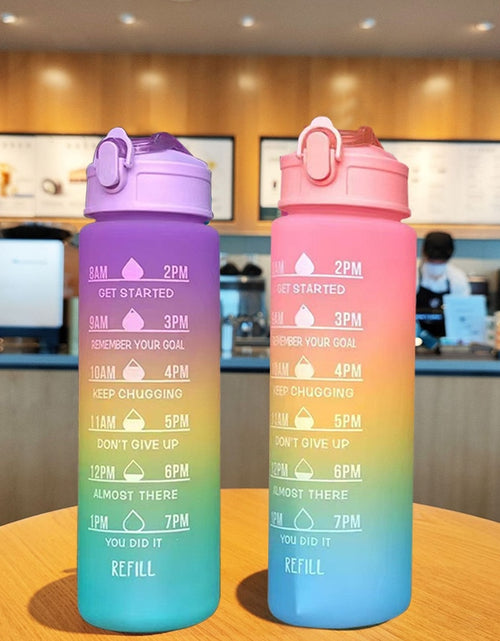 Load image into Gallery viewer, 900ml Water Bottle Motivational Sport Water Bottle Leakproof Drinking
