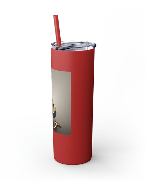 Load image into Gallery viewer, Treble Clef Skinny Tumbler with Straw, 20oz
