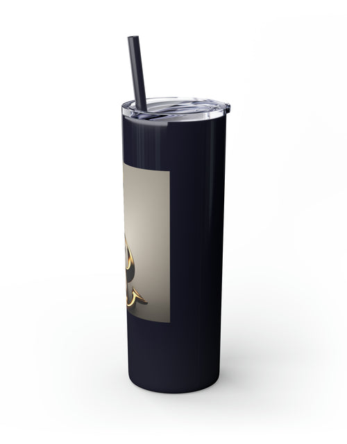 Load image into Gallery viewer, Treble Clef Skinny Tumbler with Straw, 20oz
