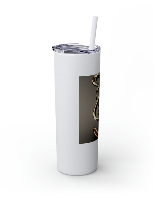 Load image into Gallery viewer, Treble Clef Skinny Tumbler with Straw, 20oz
