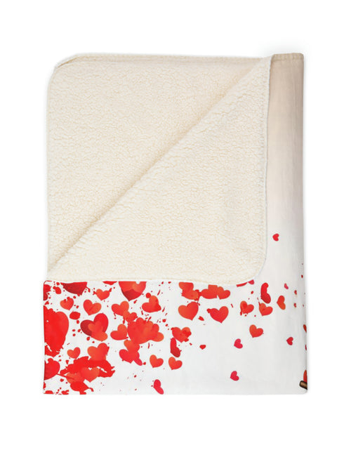 Load image into Gallery viewer, Valentine Fleece Sherpa Blanket
