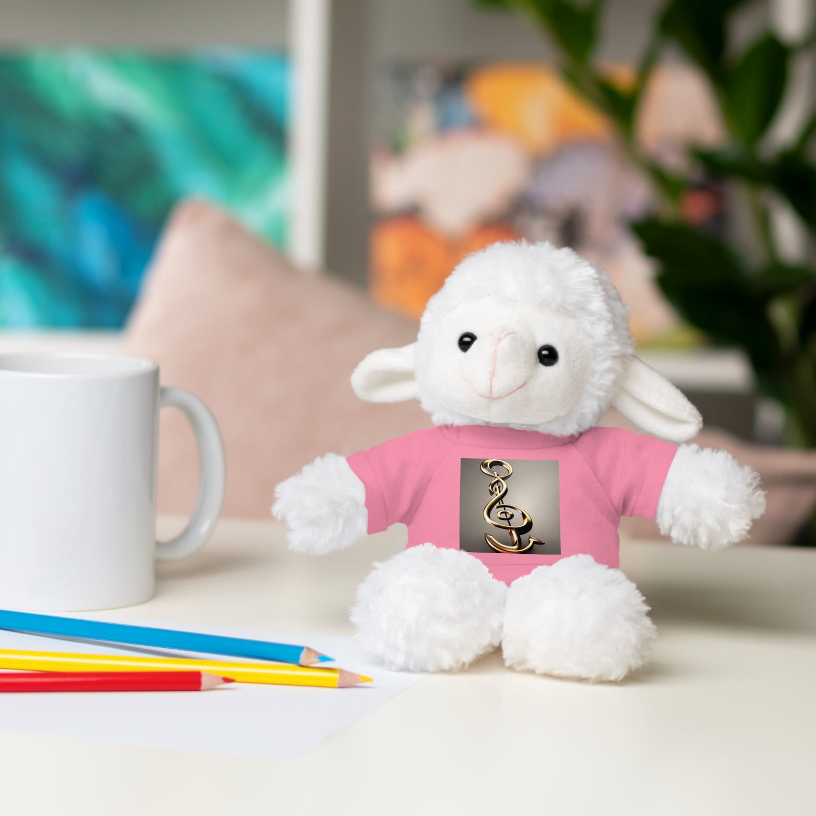 Treble Clef Stuffed Animals with Tee for Valentine