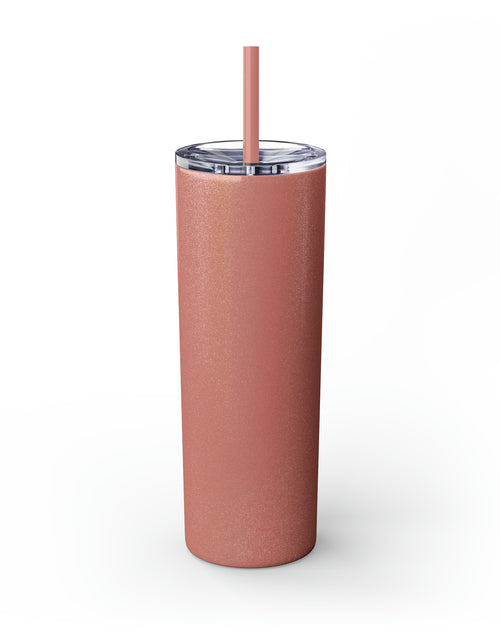 Load image into Gallery viewer, Treble Clef Skinny Tumbler with Straw, 20oz
