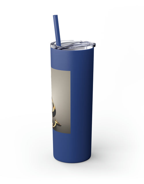 Load image into Gallery viewer, Treble Clef Skinny Tumbler with Straw, 20oz
