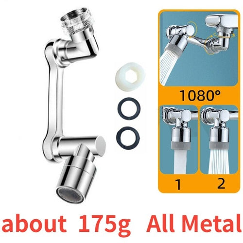 All Metal 1080&deg; Universal Rotation Faucet Extender Sprayer Head