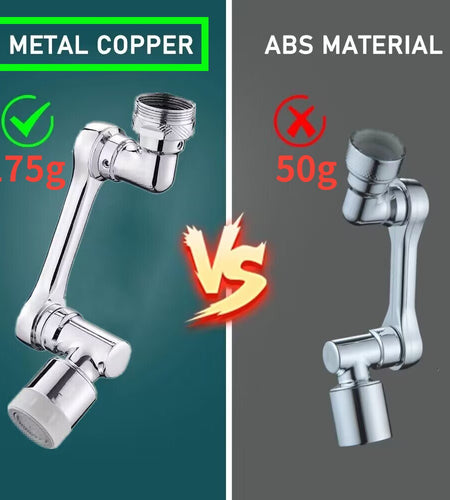 All Metal 1080&deg; Universal Rotation Faucet Extender Sprayer Head