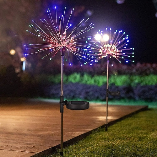 Load image into Gallery viewer, Allilit Led Solar Fireworks Lights Waterproof Outdoor Dandelion Flash
