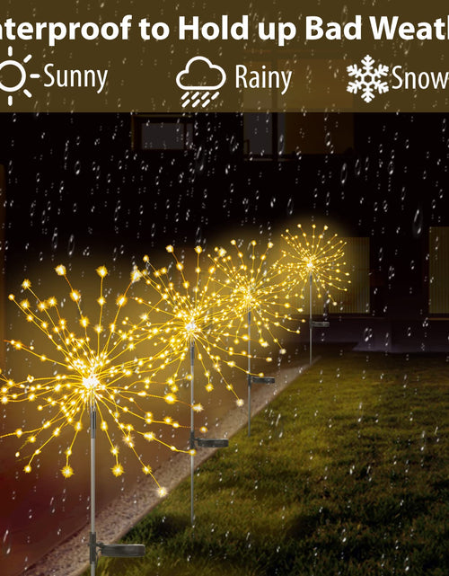 Load image into Gallery viewer, Allilit Led Solar Fireworks Lights Waterproof Outdoor Dandelion Flash
