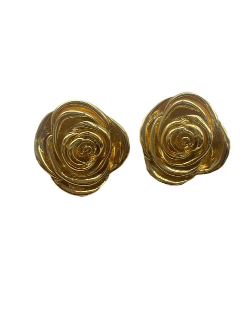 Load image into Gallery viewer, Ancient plain gold vintage early elegant earrings 18K gold
