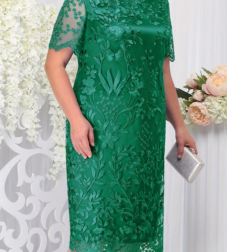 Autumn New Season Women's Dress Fashion Splice Embroidered Lace Slim