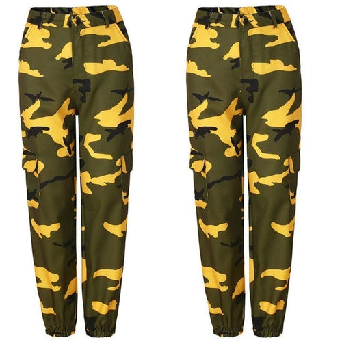 Load image into Gallery viewer, Autumn Winter Casual Camo Cargo Pants Women Joggers Baggy Trousers
