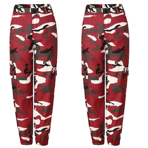 Load image into Gallery viewer, Autumn Winter Casual Camo Cargo Pants Women Joggers Baggy Trousers
