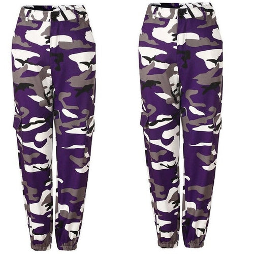 Load image into Gallery viewer, Autumn Winter Casual Camo Cargo Pants Women Joggers Baggy Trousers
