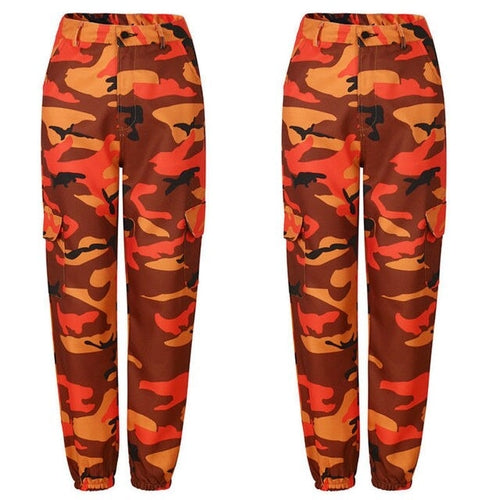 Load image into Gallery viewer, Autumn Winter Casual Camo Cargo Pants Women Joggers Baggy Trousers
