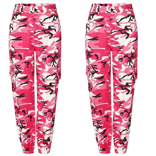 Load image into Gallery viewer, Autumn Winter Casual Camo Cargo Pants Women Joggers Baggy Trousers
