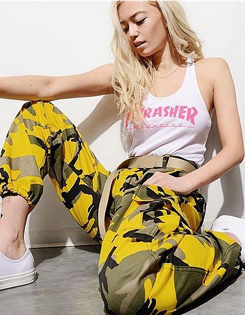 Load image into Gallery viewer, Autumn Winter Casual Camo Cargo Pants Women Joggers Baggy Trousers
