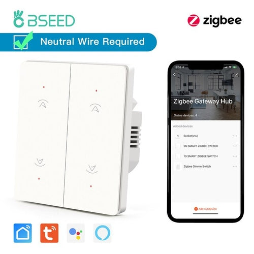 BSEED Mechanical Zigbee Shutter Switches Smart Curtain Switches Smart