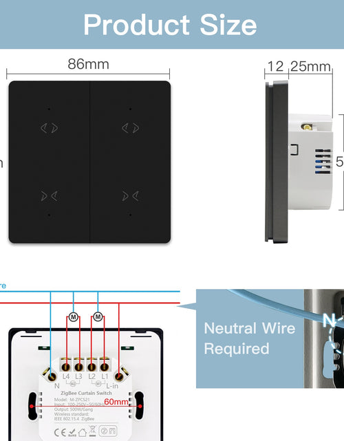 Load image into Gallery viewer, BSEED Mechanical Zigbee Shutter Switches Smart Curtain Switches Smart
