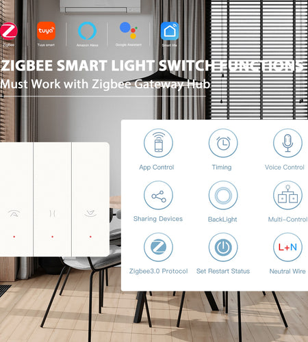 BSEED Mechanical Zigbee Shutter Switches Smart Curtain Switches Smart
