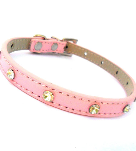 Baby Diamante Collar - Pink