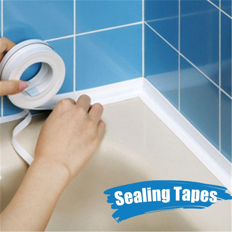 Bathroom Shower Sealing Tape Sink Bath White PVC Self Adhesive